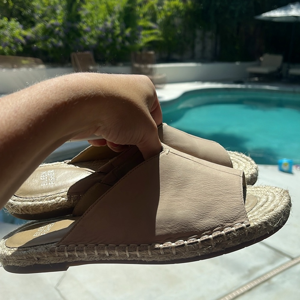 Eileen Fisher Milly Espadrille Slides with Jute Sole
